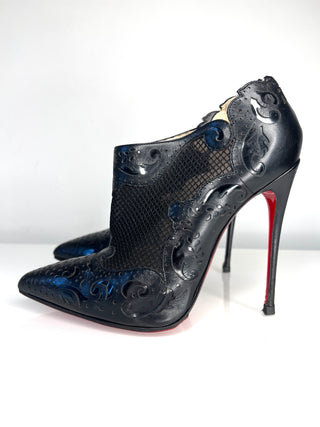 Christian Louboutin Mandolina 120 Black Heeled Booties 37.5 UK4.5