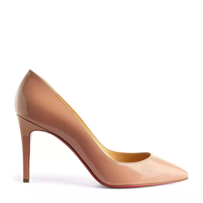 Christian Louboutin Nude Patent Leather Pump Heels 