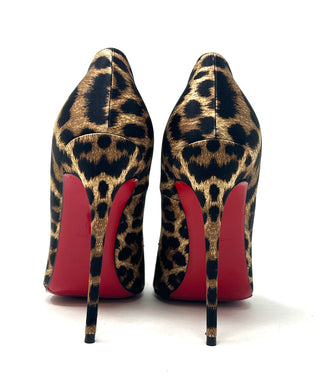 Christian Louboutin So Kate 120 Leopard Print Satin Pump Heels 39 UK 6