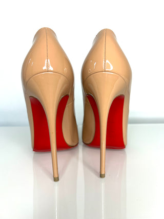 Christian Louboutin Preloved So Kate 120 Nude Patent Heels 38 UK5