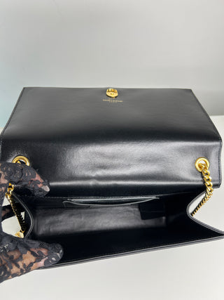 Saint Laurent YSL Kate Tassel Medium Black Suede Shoulder Bag