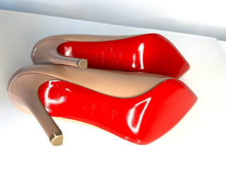 Christian Louboutin Pigalle 100 Nude Patent Heels 42 UK9