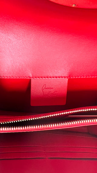 Christian Louboutin Elisa Large Red Leather Shoulder Bag