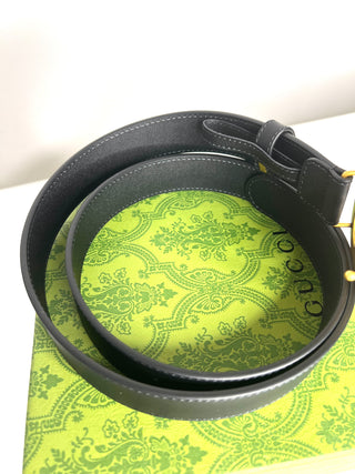 Gucci GG Marmont Black Leather Belt