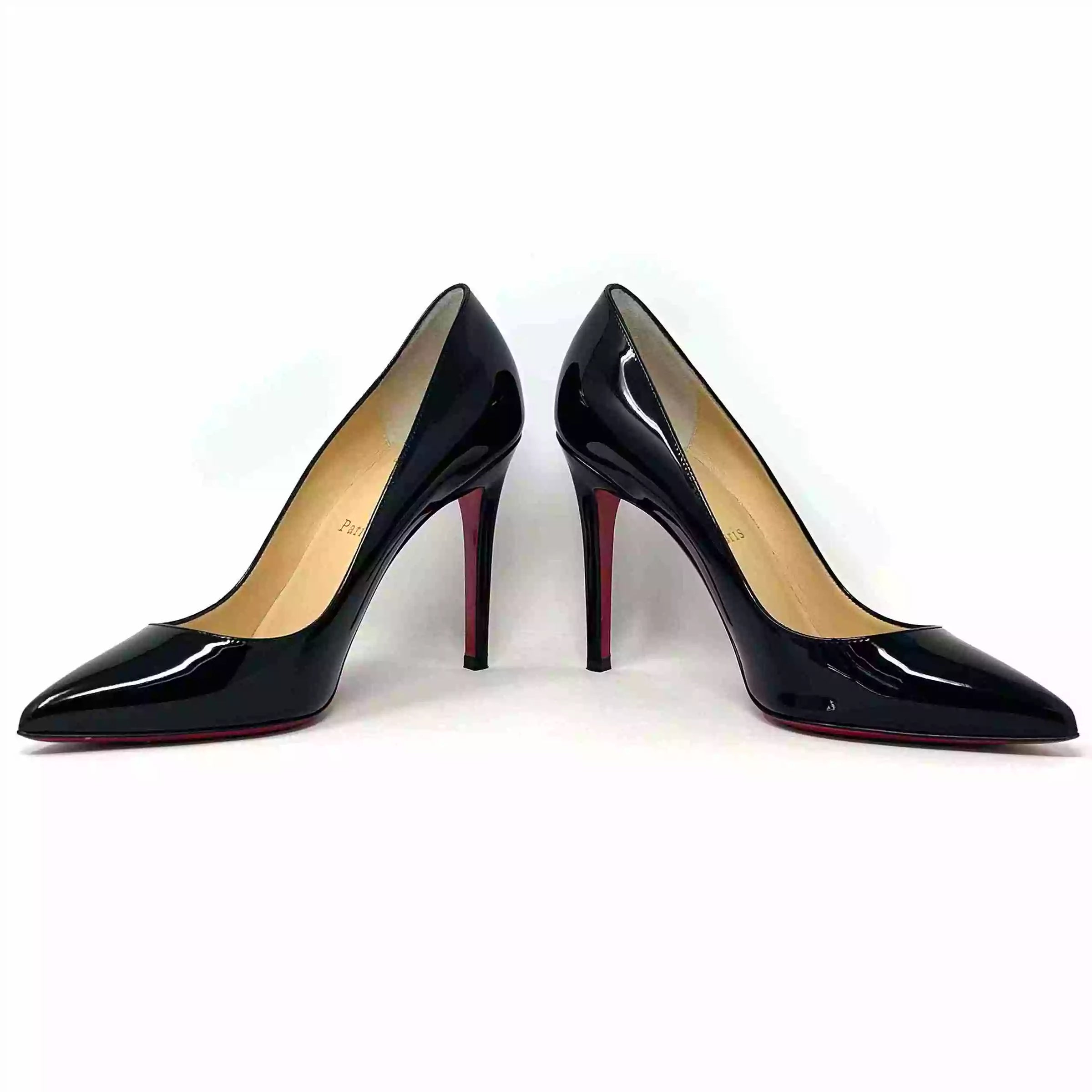 Christian Louboutin Pigalle 100 Black Patent Leather Pump Heels 38.5 U High Heel Hierarchy