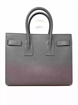 Saint Laurent Sac De Jour Small Grained Grey Leather Top Handle Handbag