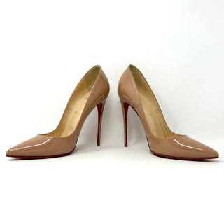 Christian Louboutin So Kate 120 Nude Patent Leather Pump Heels 40 UK 7