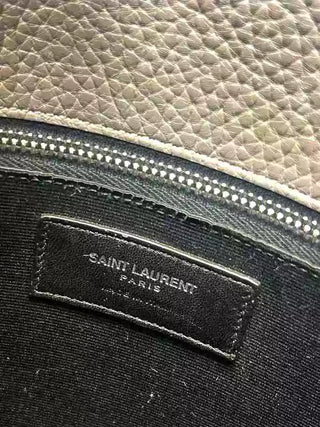 Saint Laurent Sac De Jour Small Grained Grey Leather Top Handle Handbag