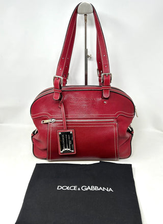 Dolce & Gabbana Red Leather Shoulder Bag