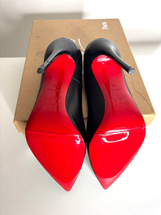 Christian Louboutin So Kate 120 Black Kid Leather Heels 38 UK5