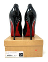 Christian Louboutin Very Prive 120 Black Patent Lether Peep Toe Heels 41.5 UK 8.5