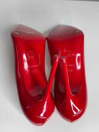 Christian Louboutin Kate 100 Red Patent Heels 36.5 UK3.5