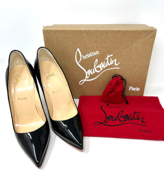 Christian Louboutin Black Patent Leather Pump Heels 