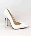 Christian Louboutin So Kate 120 White Patent Leather Pump Heels 38.5 UK 5.5