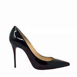 Christian Louboutin Decollete 554 100 Black Patent Leather Pump Heels 38.5 UK 5.5