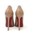 Christian Louboutin Pigalle 120 Nude Patent Leather Pump Heels small fit 38 UK 5