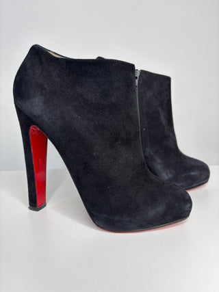 Christian Louboutin Black Suede Ankle Boots 40 UK7