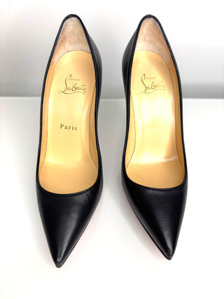Christian Louboutin Kate 100 Black Nappa Leather Heels 36 UK3