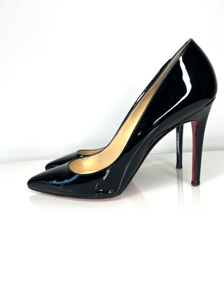 Christian Louboutin Preloved Pigalle 100 Black Patent Heels 40 UK7