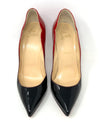 Christian Louboutin Hot Chick 100 Black Red Degrade Patent Leather Heels 40 UK 7