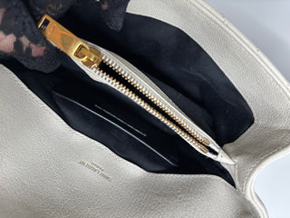 Saint Laurent College Medium Cream Leather Shoulder Bag