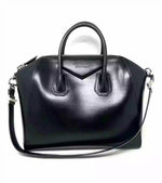 Givenchy Antigona Medium Shiny Black Leather Shoulder Bag/Handbag