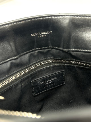 Saint Laurent Loulou Medium Black Leather Quilted Shoulder Bag