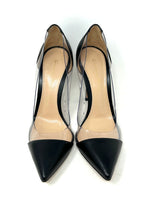 Gianvito Pumps Black Leather Clear Heels
