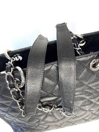 Chanel Preloved GST Grand Shopping Tote Black Caviar Luxe Shopper Bag