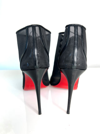 Christian Louboutin Open Ondessa 100 Mesh Booties – Size 39.5 UK6.5