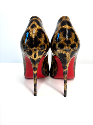 Christian Louboutin Doracora 100 Leopard Print Patent Leather