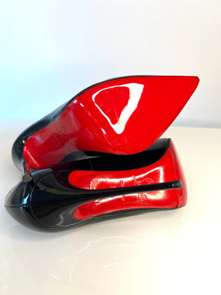 Christian Louboutin So Kate 120 Black Patent Leather Heels 37.5 UK4.5
