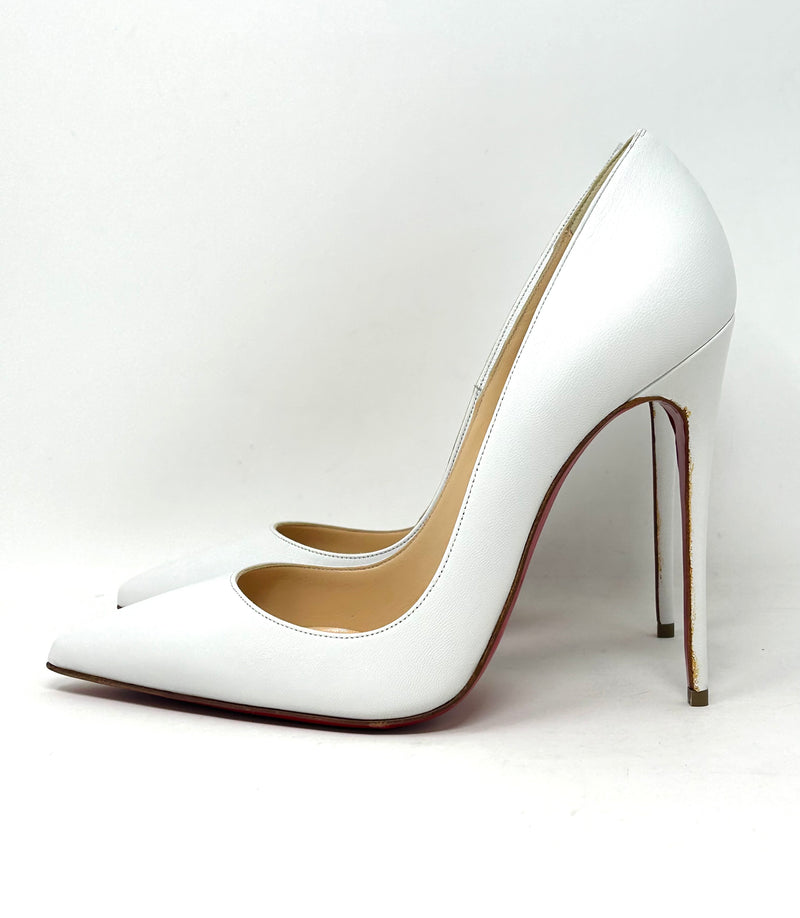 Christian Louboutin White Leather Pump Heels