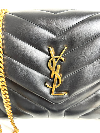 Saint Laurent Loulou Small Quilted Black Leather Shoulder Bag