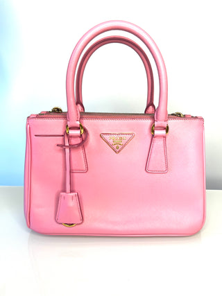 Prada Galleria Small Pink Saffiano Leather Tote Bag