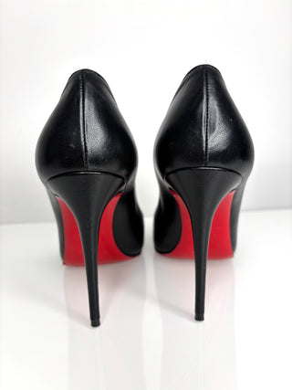 Christian Louboutin Kate 100 Black Nappa Leather Heels 36 UK3