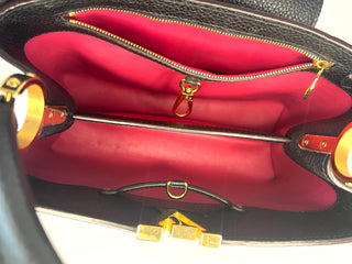 Louis Vuitton LV Capucines MM - Black Taurillon Leather Handbag