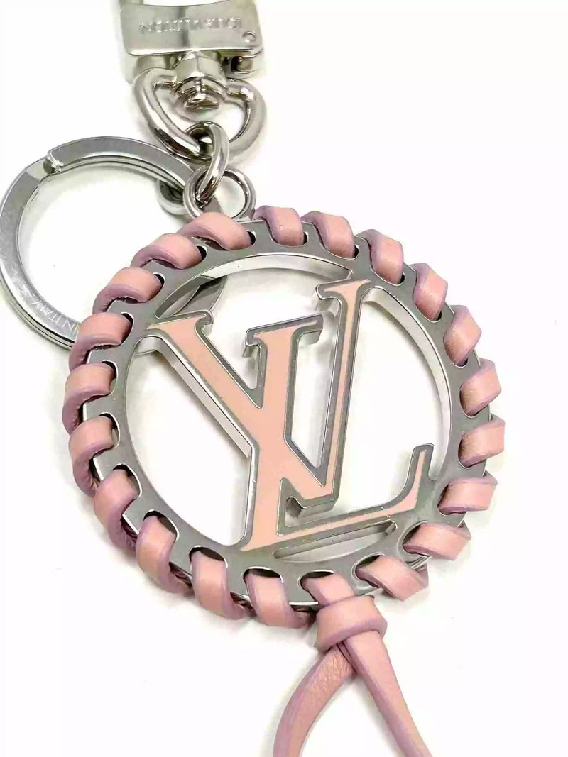 Louis Vuitton Very Silver Pink Bag Charm And Key Holder