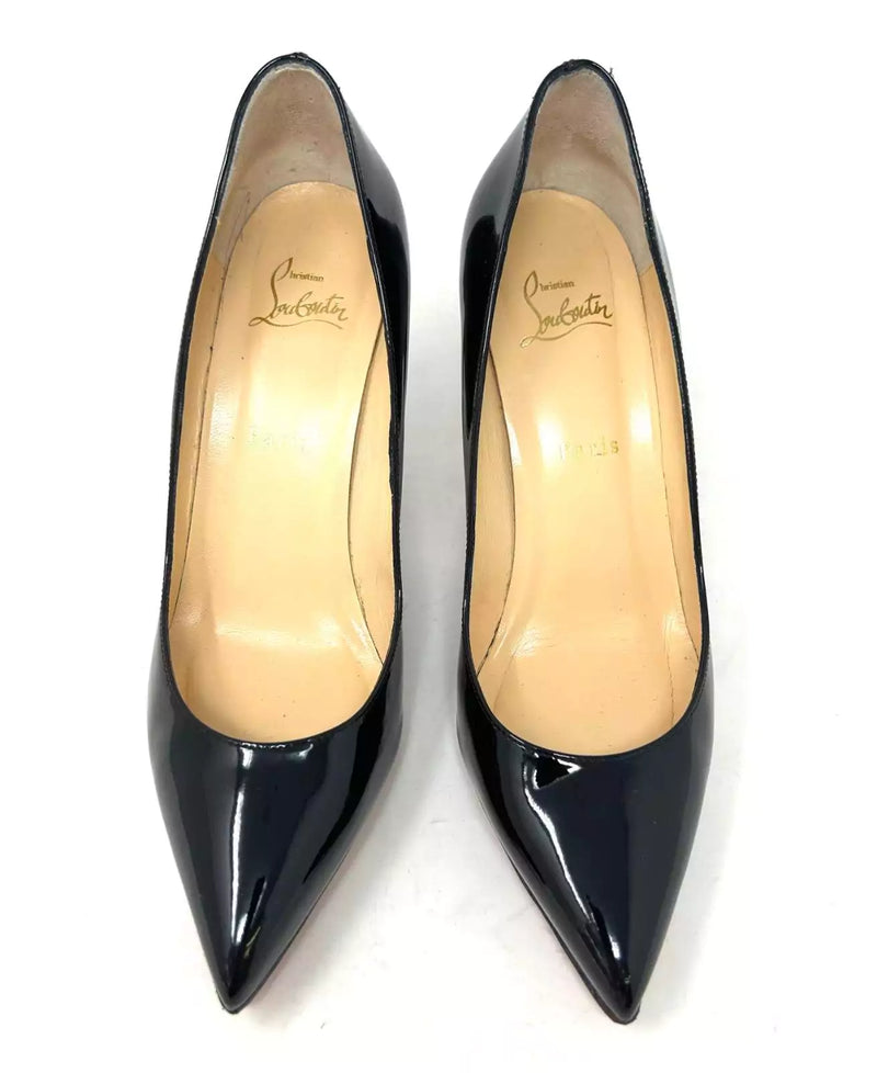 Christian Louboutin Pigalle 85 Black Patent Leather Pump Heels 40 UK 7