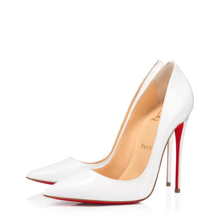 Christian Louboutin So Kate 120 White Patent Leather Pump Heels 38.5 UK 5.5