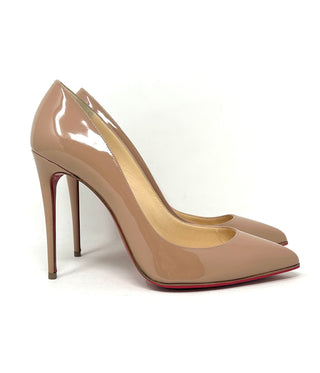 Christian Louboutin Nude Patent Leather Pump Heels