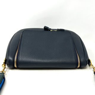 Anya Hindmarch Vere Navy Grained Leather Satchel Cross Body Bag