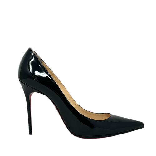 Christian Louboutin Black Patent Leather Pump Heels 