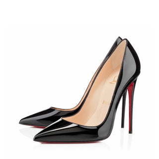 Christian Louboutin Black Patent Leather Pump Heels 