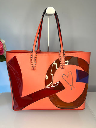 Christian Louboutin Cabata Love Coral Pink Tote Shopper Bag