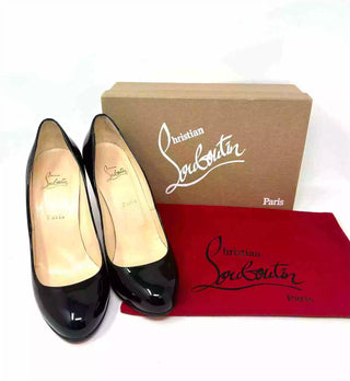 Christian Louboutin Fifi 100 Black Patent Leather Pump Heels 41.5 UK 8.5