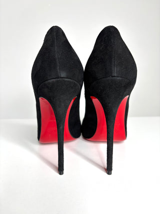 Christian Louboutin So Kate 120 Black Suede Heels 38.5 UK5.5