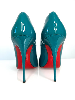 Christian Louboutin So Kate 120 Curacao Patent Leather heels 38.5 UK5.5