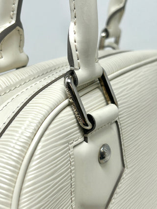 Louis Vuitton Montaigne PM Ivory Epi Leather Bowling Handbag