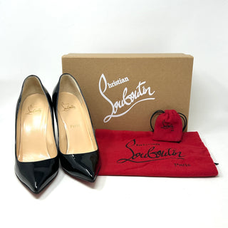 Christian Louboutin Pigalle 100 Black Patent Leather Pump Heels 38 UK 5